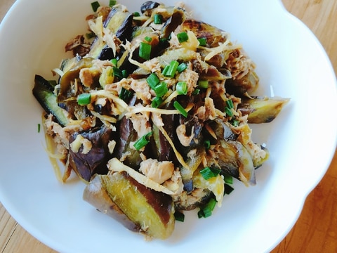 茄子とツナの生姜炒め